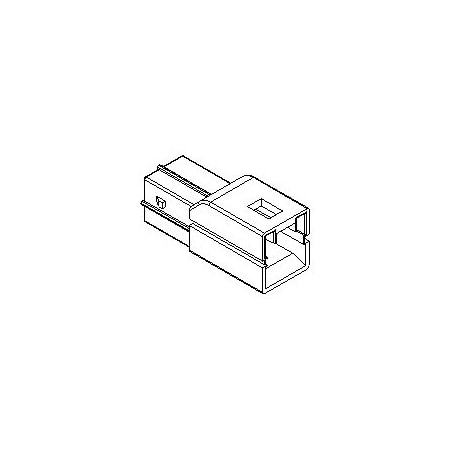 Molex 3.30Mm Pitch Wire-To-Wire Inertia Lock Plug Housing, Single Row, 2 Circuit 5013290200